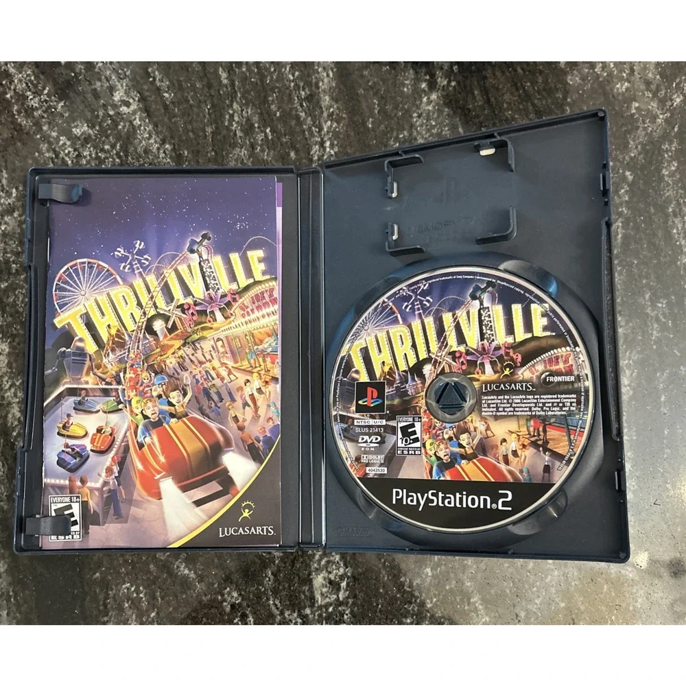 LOT of 4 Sony PlayStation 2/PS2 Games Thrillville American Chopper Poker Golf